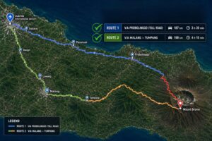 Different Routes to go to Bromo